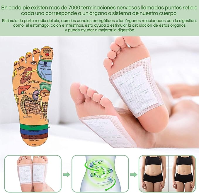 10 Parches Detox Kinoki para Pies