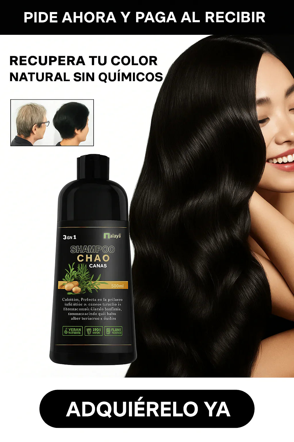 SHAMPOO CHAO  CANAS +TRATMIENTO 500ml