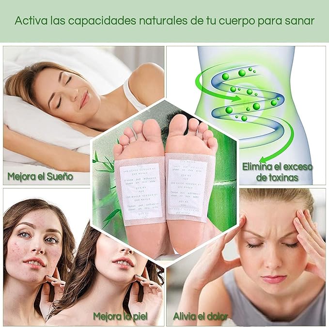 10 Parches Detox Kinoki para Pies